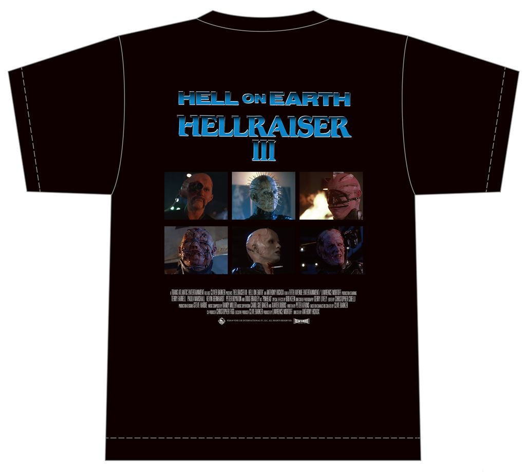 『ヘルレイザー３：ヘル・オン・アース』生き地獄Tシャツ　バック
